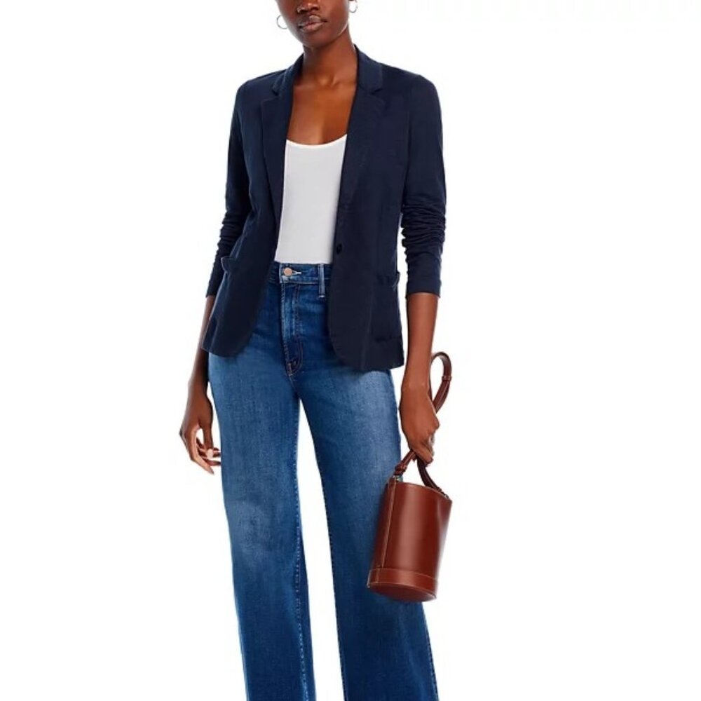 NWT Majestic Filatures Fitted Linen Blazer Taille 4 (L/XL)